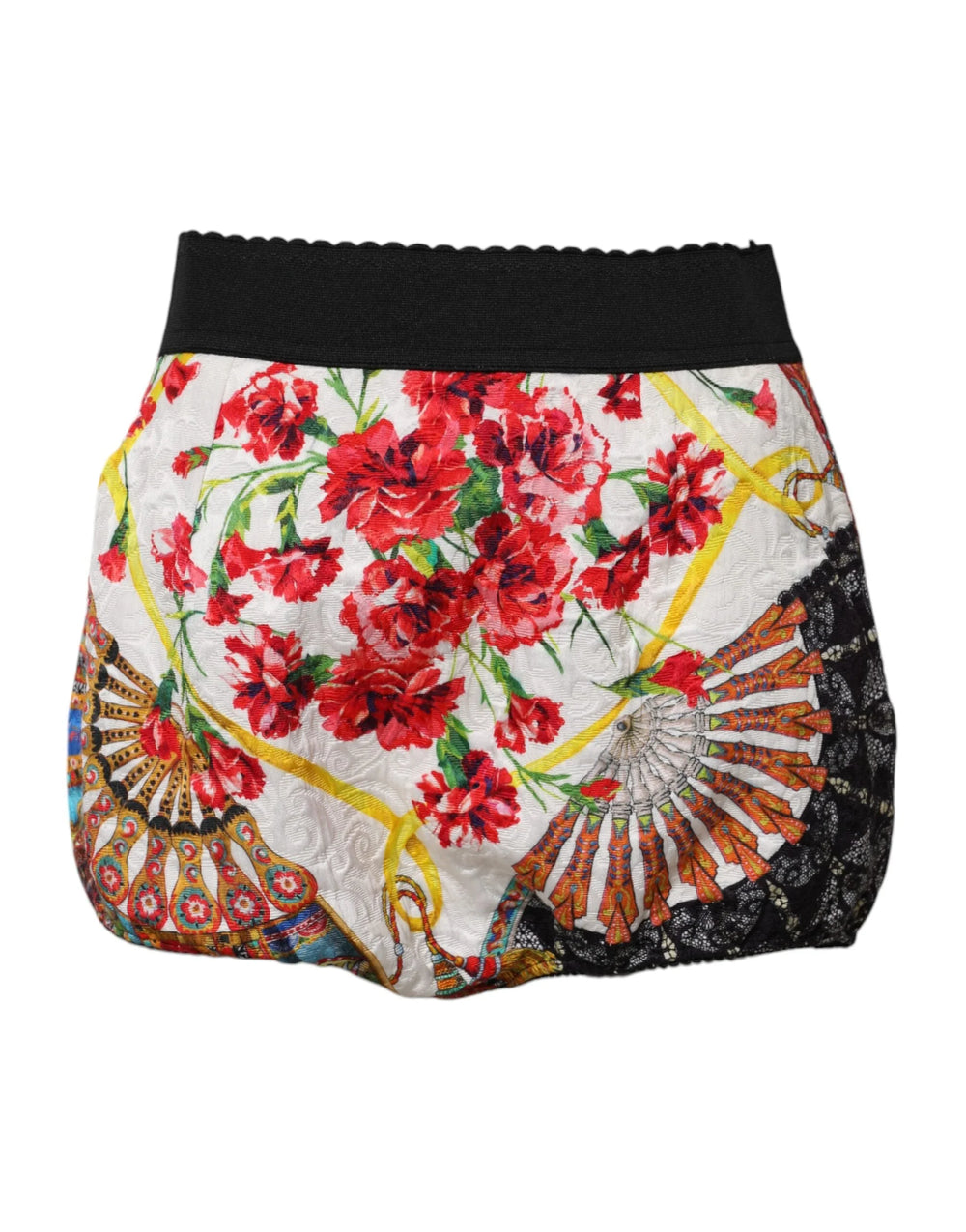 Dolce & Gabbana Multicolor Floral High Waist Hot Pants Shorts - IT42|M - Short Trousers