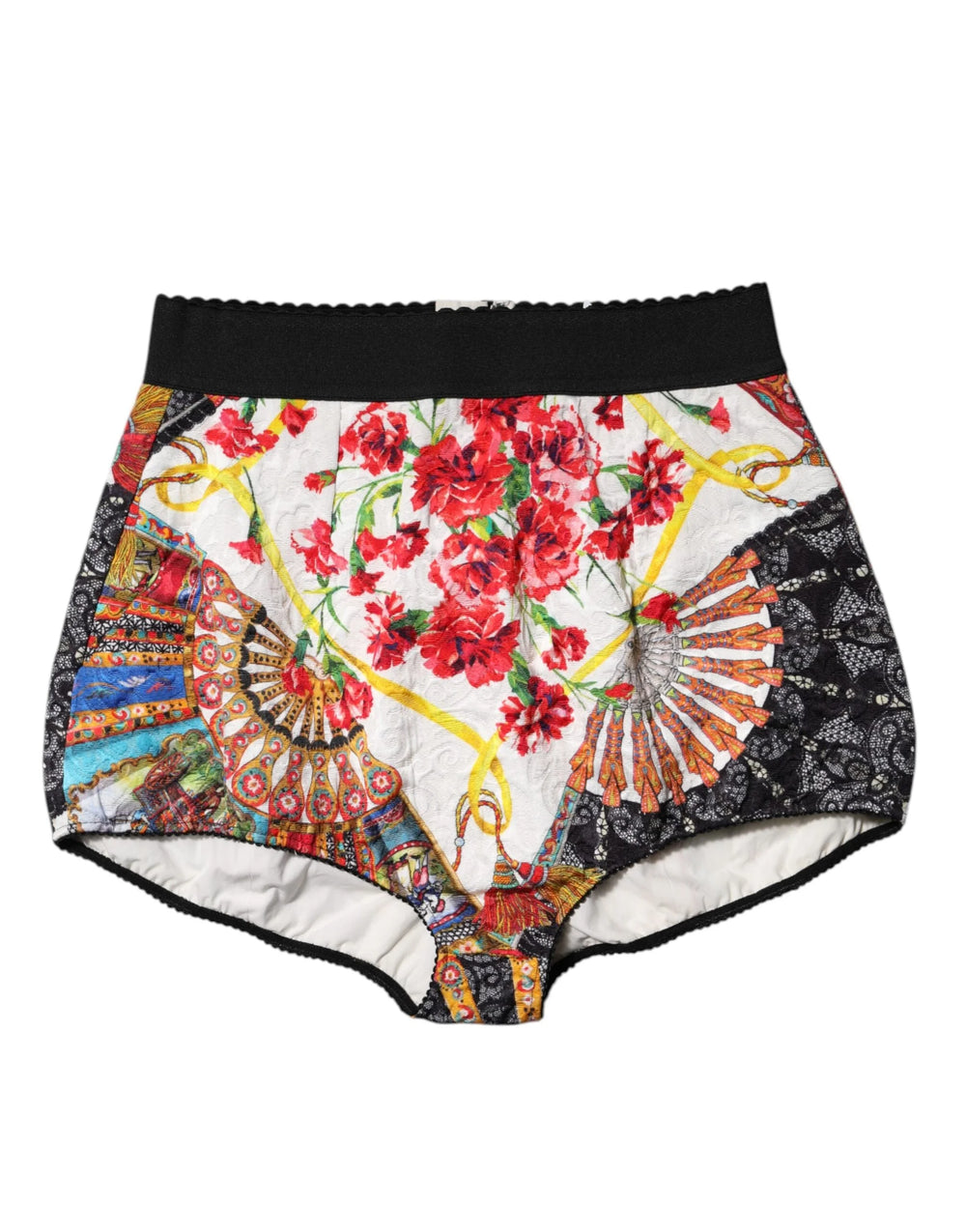 Dolce & Gabbana Multicolor Floral High Waist Hot Pants Shorts - IT42|M - Short Trousers