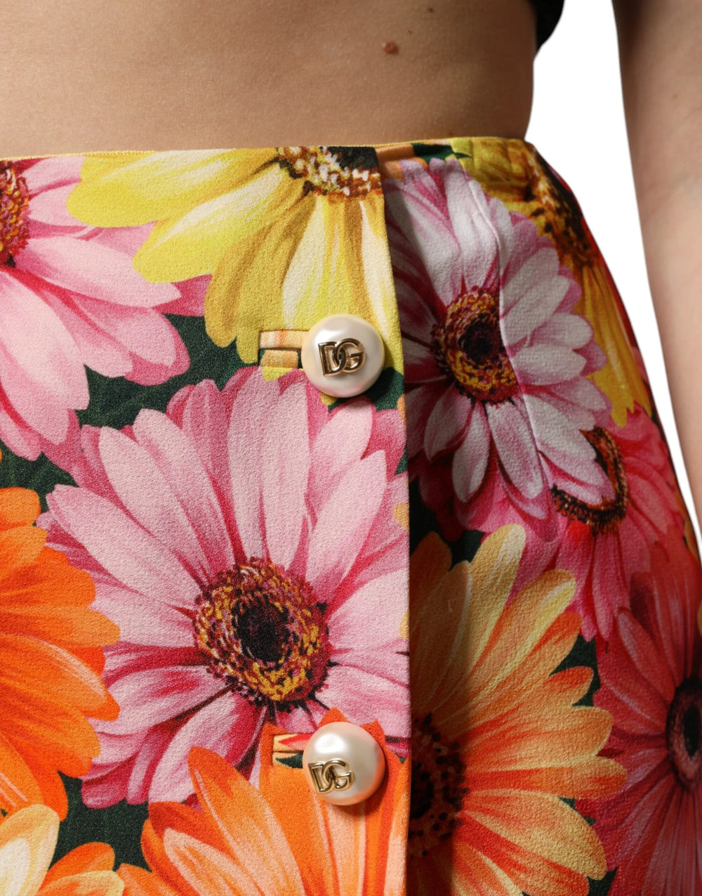 Dolce & Gabbana Multicolor Floral High Waist Mini Skirt - Skirts