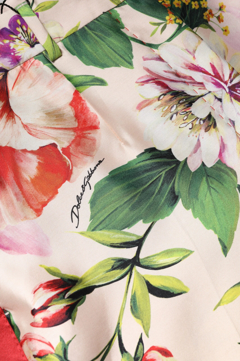 Dolce & Gabbana Multicolor Floral High Waist Straight Pants - Trousers