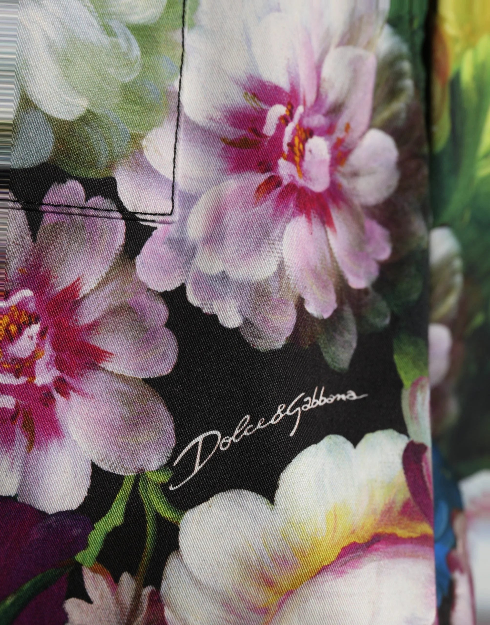 Dolce & Gabbana Multicolor Floral High Waist Wide Leg Pants - IT40|S
