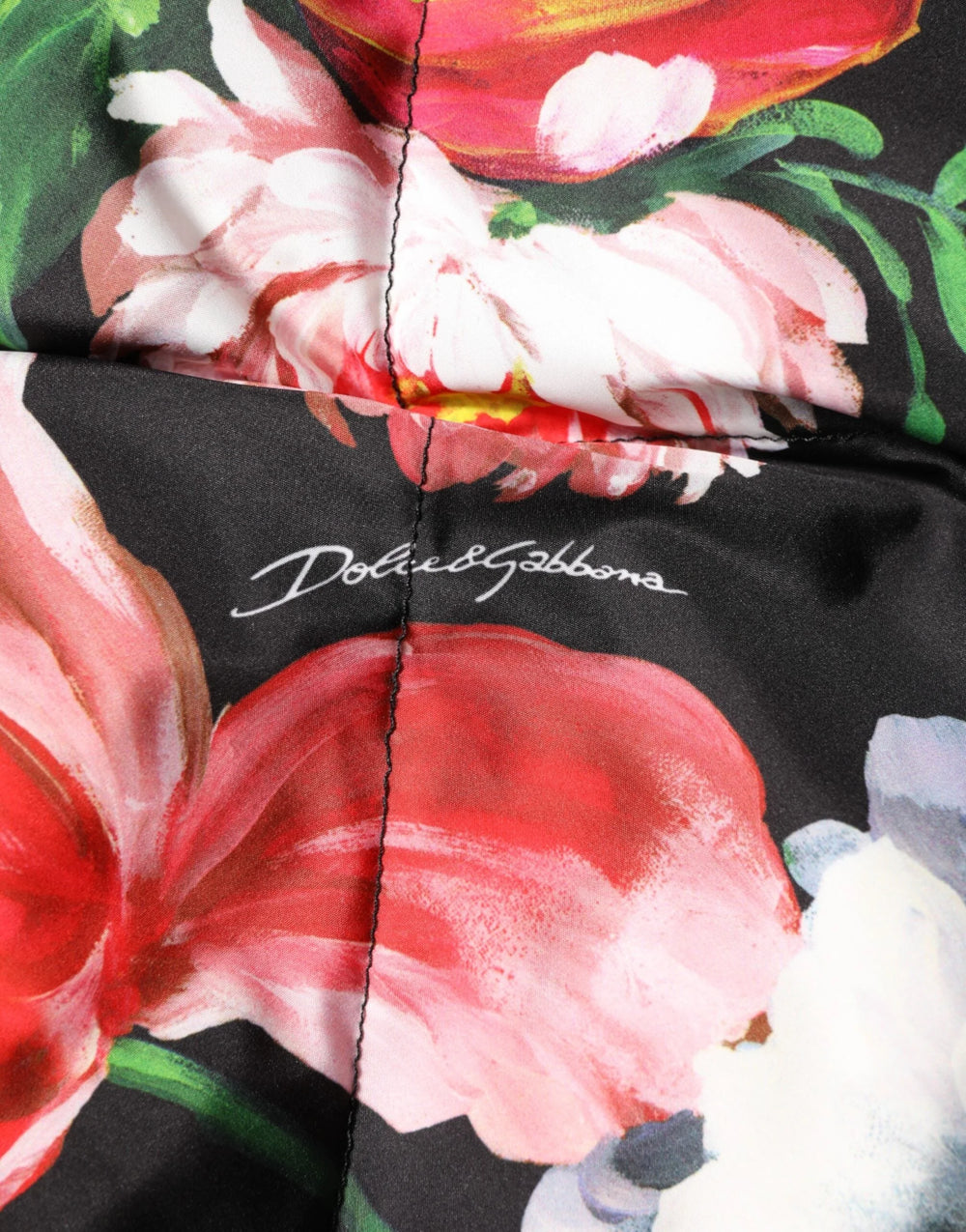 Dolce & Gabbana Multicolor Floral Hooded Puffer Coat Jacket - 52 - Puffer Jackets