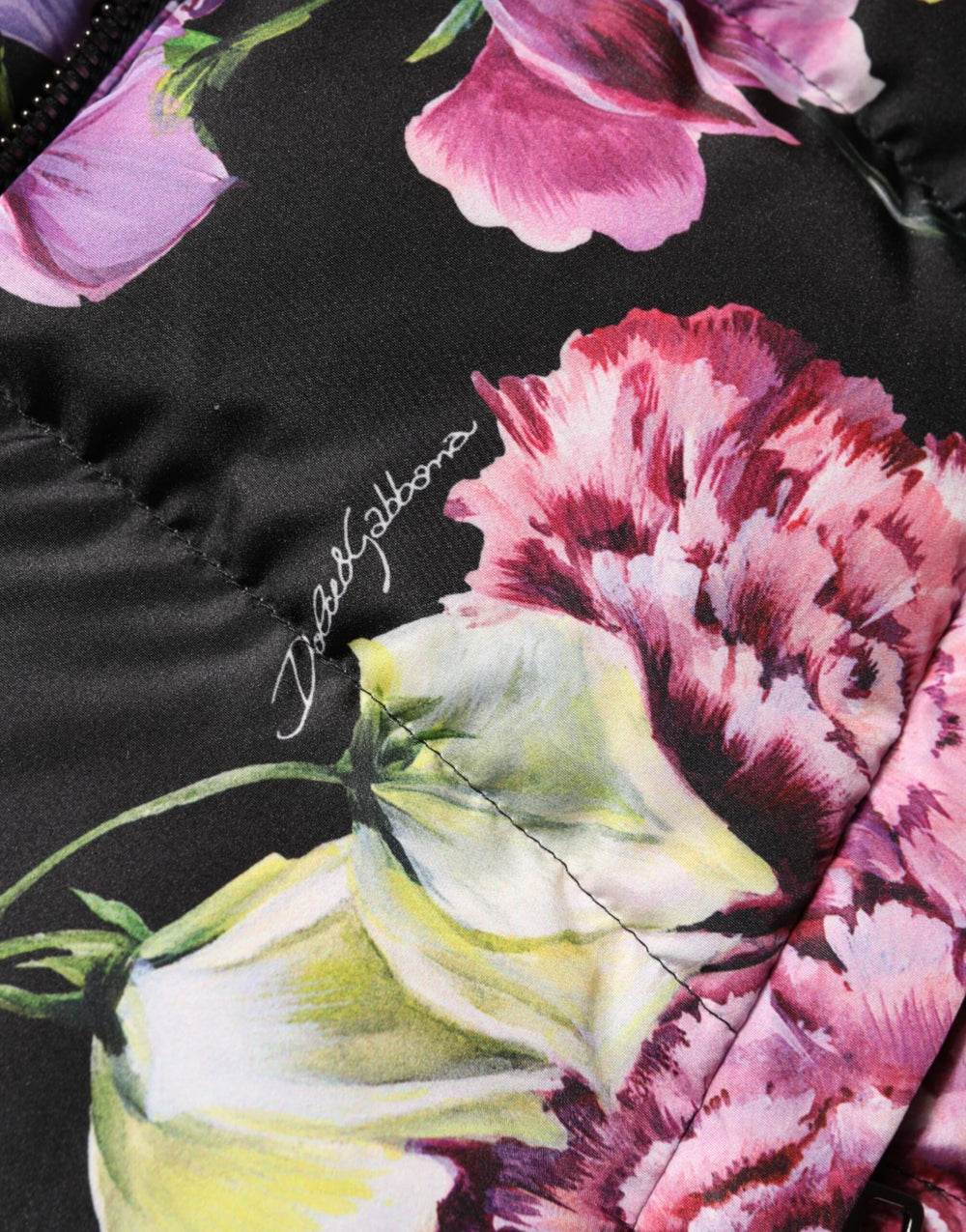 Dolce & Gabbana Multicolor Floral Hooded Puffer Quilted Jacket - IT40|S - Puffer Jackets