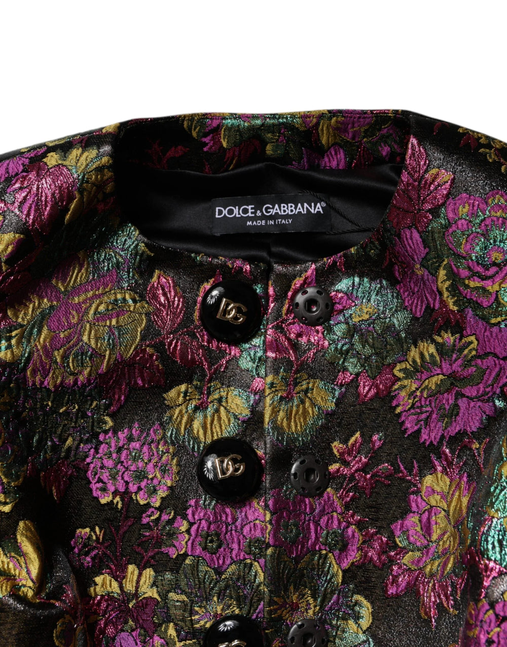 Dolce & Gabbana Multicolor Floral Jacquard Cropped Jacket - Bolero Jackets