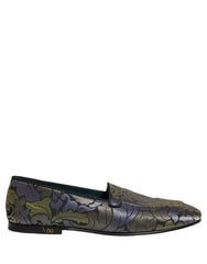 Dolce & Gabbana Multicolor Floral Jacquard Men Loafers Shoes - EU43/US10