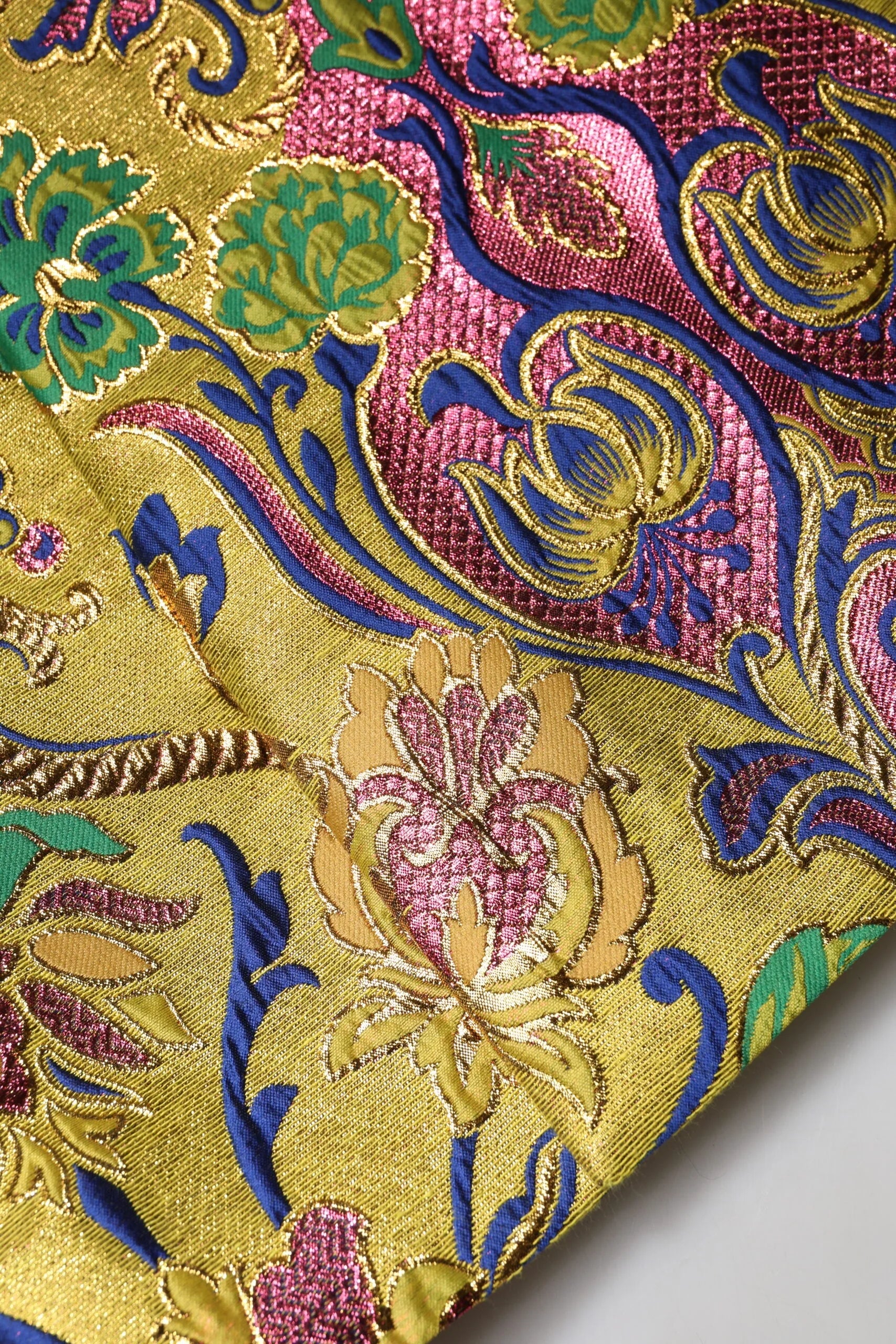 Dolce & Gabbana Multicolor Floral Jacquard Mid Waist Mini Skirt - Skirts