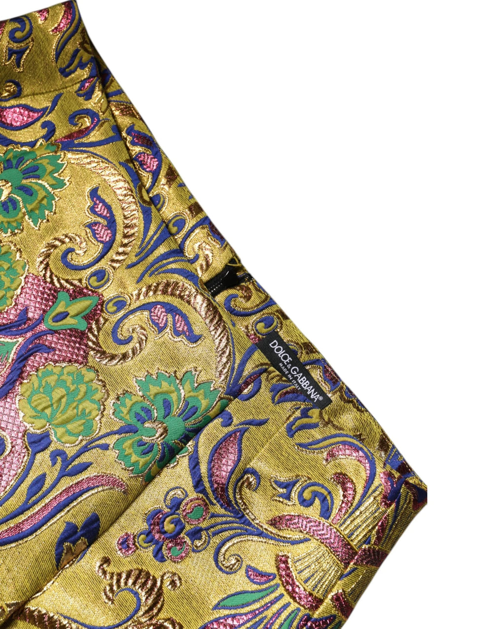 Dolce & Gabbana Multicolor Floral Jacquard Mid Waist Mini Skirt - Skirts