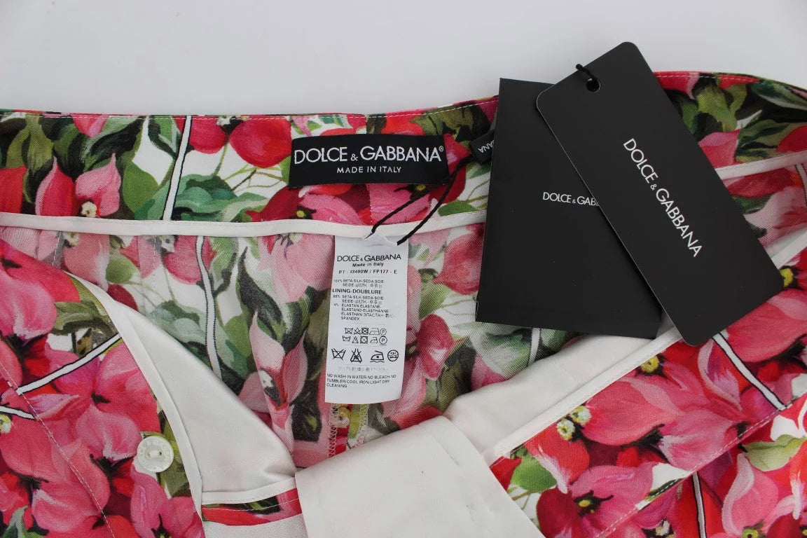 Dolce & Gabbana Multicolor Floral Knee Capris Shorts Pants - IT36 | XS - Short Trousers