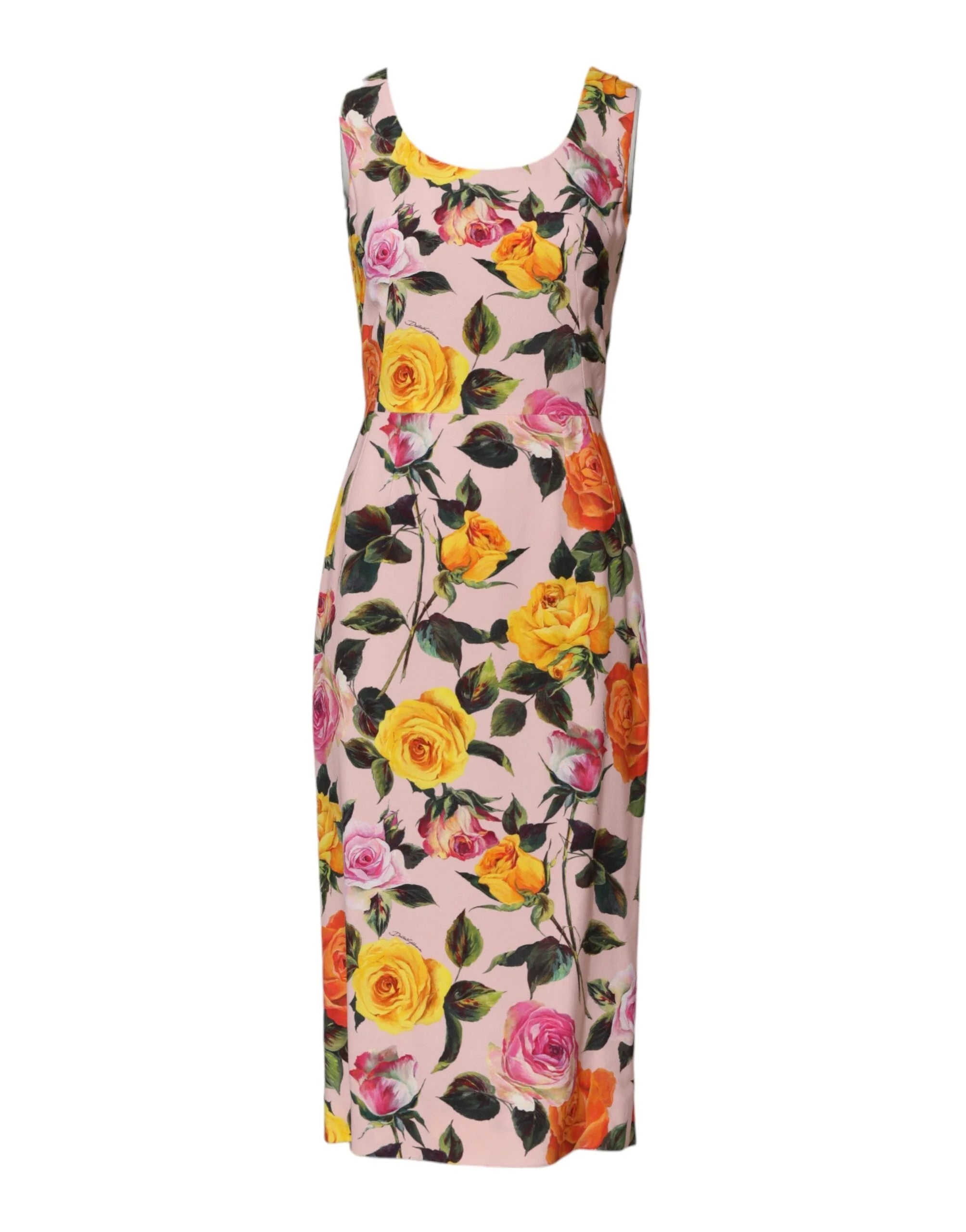 Dolce & Gabbana Multicolor Floral Knee Length Sheath Dress - IT38 | XS - Dresses