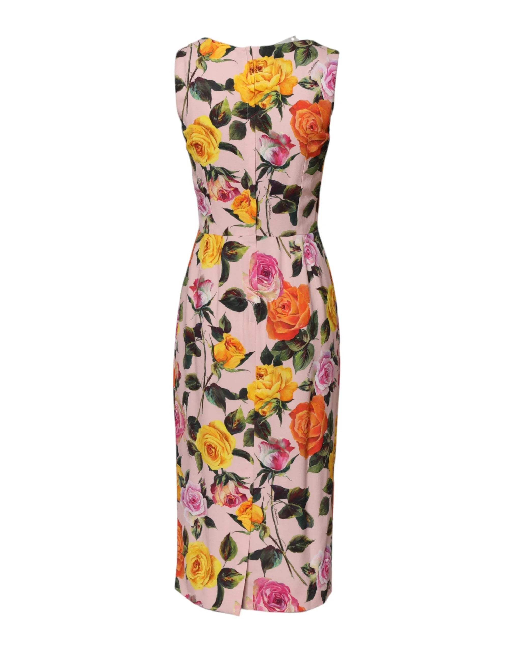 Dolce & Gabbana Multicolor Floral Knee Length Sheath Dress - IT38 | XS - Dresses