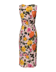 Dolce & Gabbana Multicolor Floral Knee Length Sheath Dress - IT38 | XS