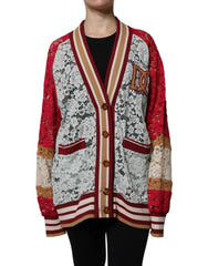 Dolce & Gabbana Multicolor Floral Lace Cardigan Sweater - Cardigans