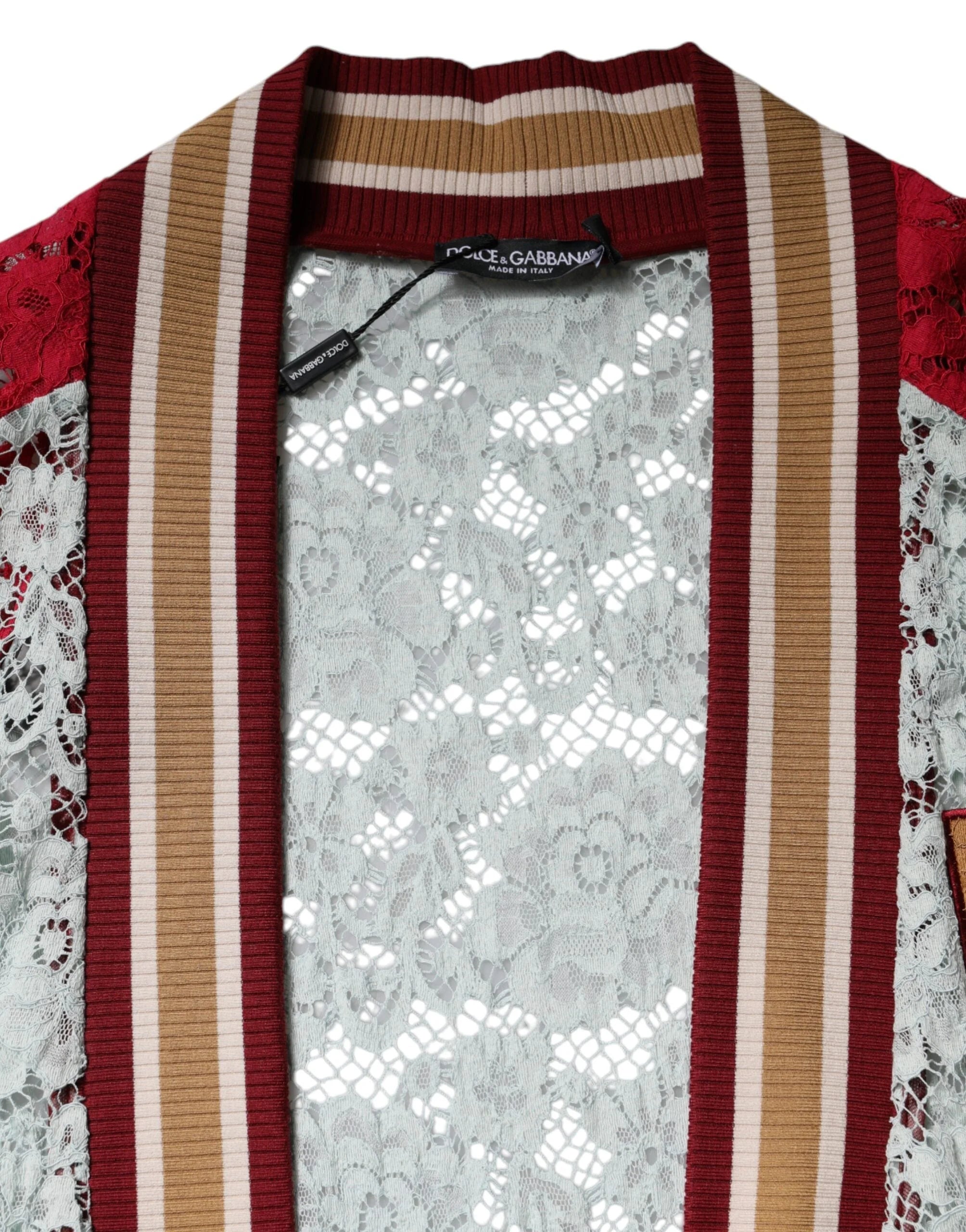 Dolce & Gabbana Multicolor Floral Lace Cardigan Sweater - Cardigans