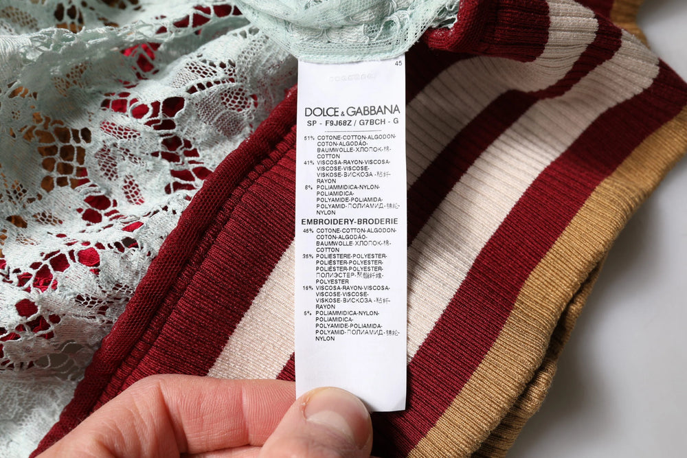 Dolce & Gabbana Multicolor Floral Lace Cardigan Sweater - Cardigans