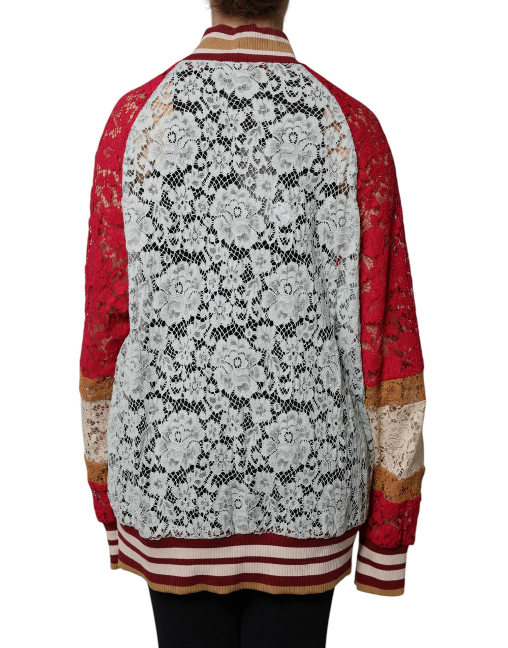 Dolce & Gabbana Multicolor Floral Lace Cardigan Sweater - Cardigans