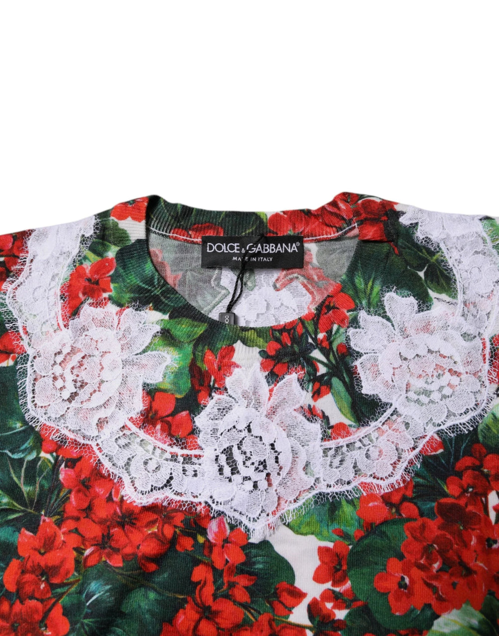 Dolce & Gabbana Multicolor Floral Lace Sleeveless Tank Top - Tank Tops