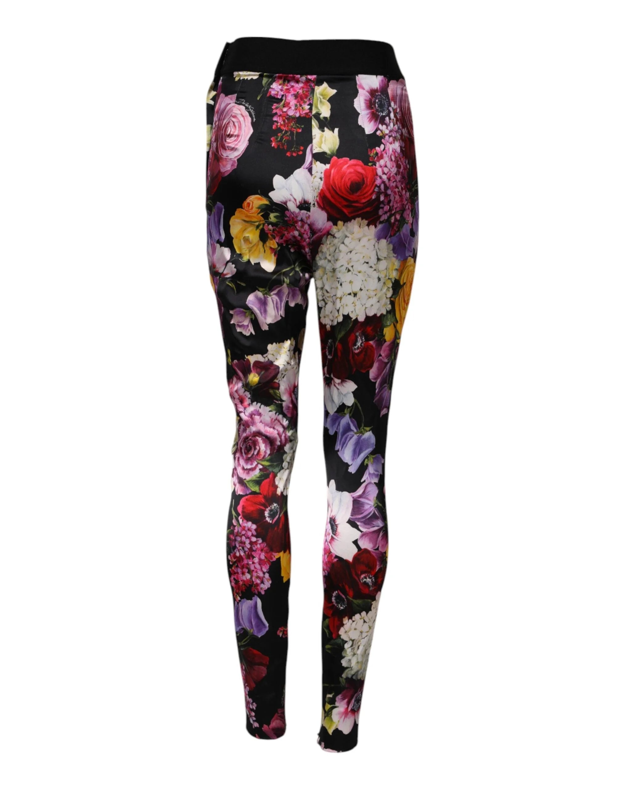 Dolce & Gabbana Multicolor Floral Legging Stretch Waist Pants - IT40|S - Leggings