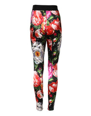Dolce & Gabbana Multicolor Floral Legging Stretch Waist Pants - IT40|S - Leggings