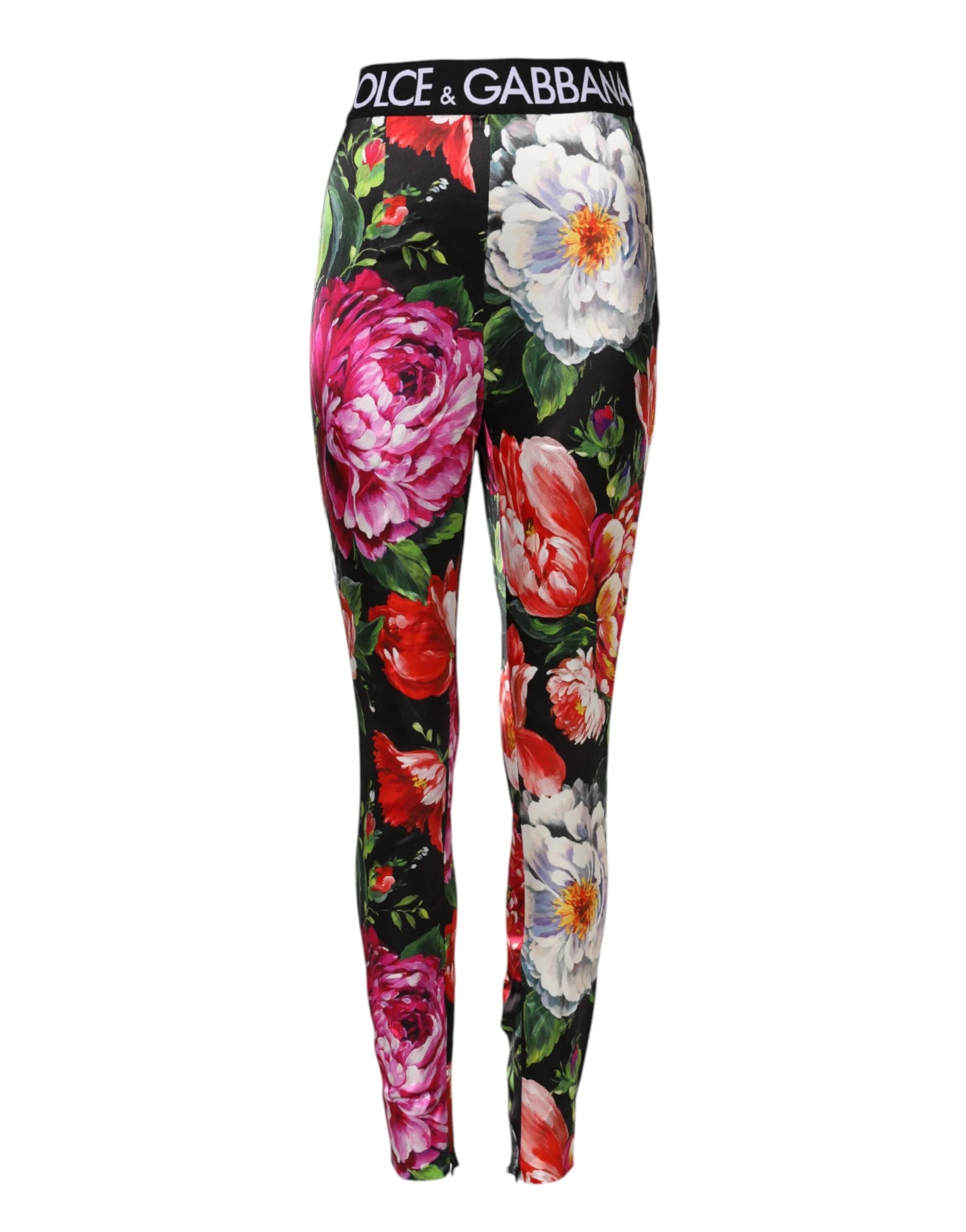 Dolce & Gabbana Multicolor Floral Legging Stretch Waist Pants - IT40|S - Leggings