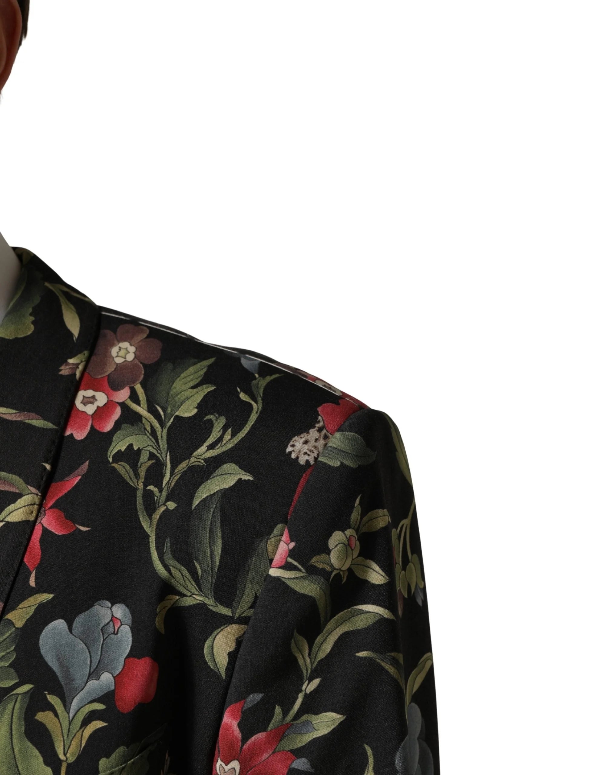 Chaqueta de traje para hombre Dolce & Gabbana Multicolor Floral Leopardo con 1 botón - IT56 | XXL