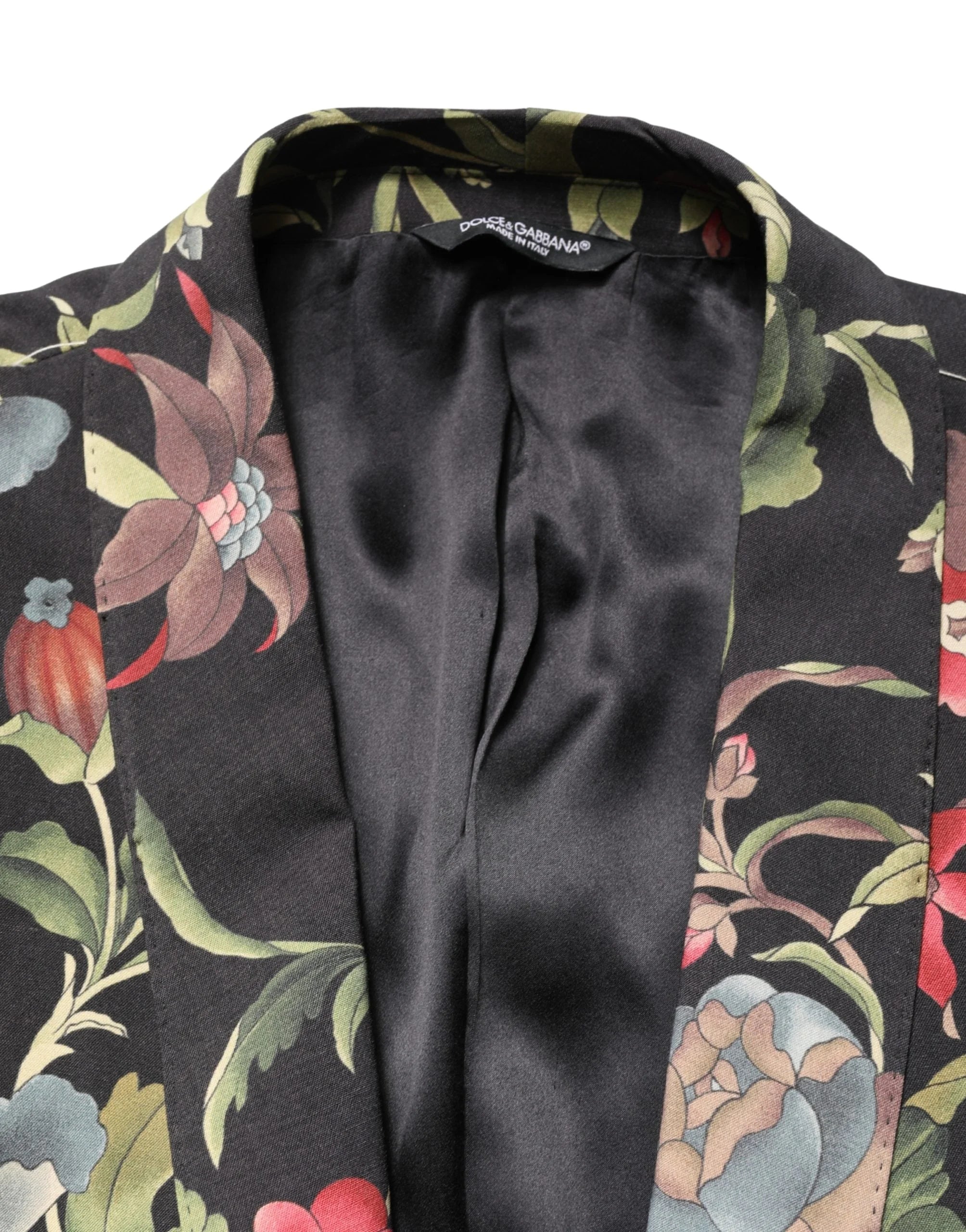 Chaqueta de traje para hombre Dolce & Gabbana Multicolor Floral Leopardo con 1 botón - IT56 | XXL