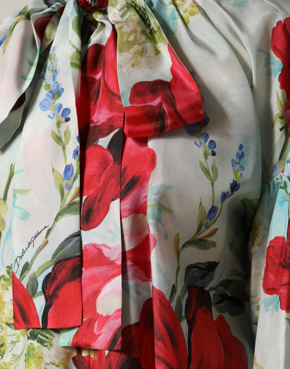 Dolce & Gabbana Multicolor Floral Long Sleeves Blouse Top - Blouses