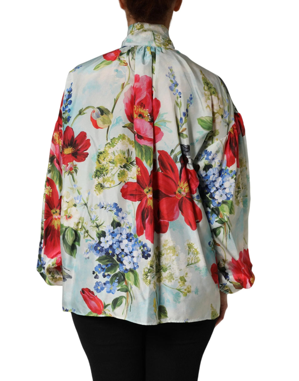 Dolce & Gabbana Multicolor Floral Long Sleeves Blouse Top - Blouses