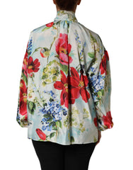 Dolce & Gabbana Multicolor Floral Long Sleeves Blouse Top - Blouses