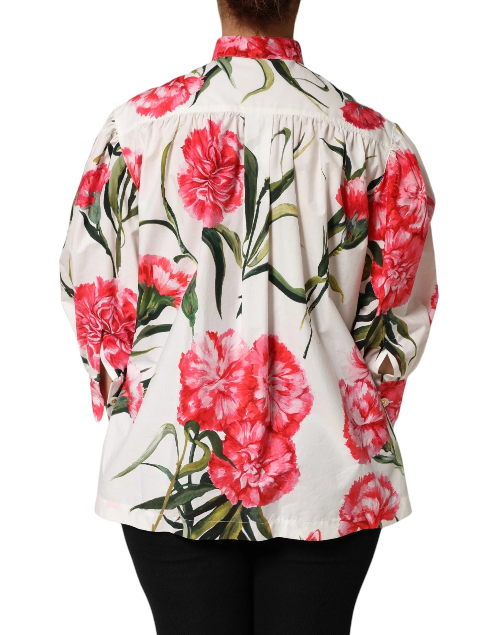 Dolce & Gabbana Multicolor Floral Long Sleeves Blouse Top - IT38 | XS