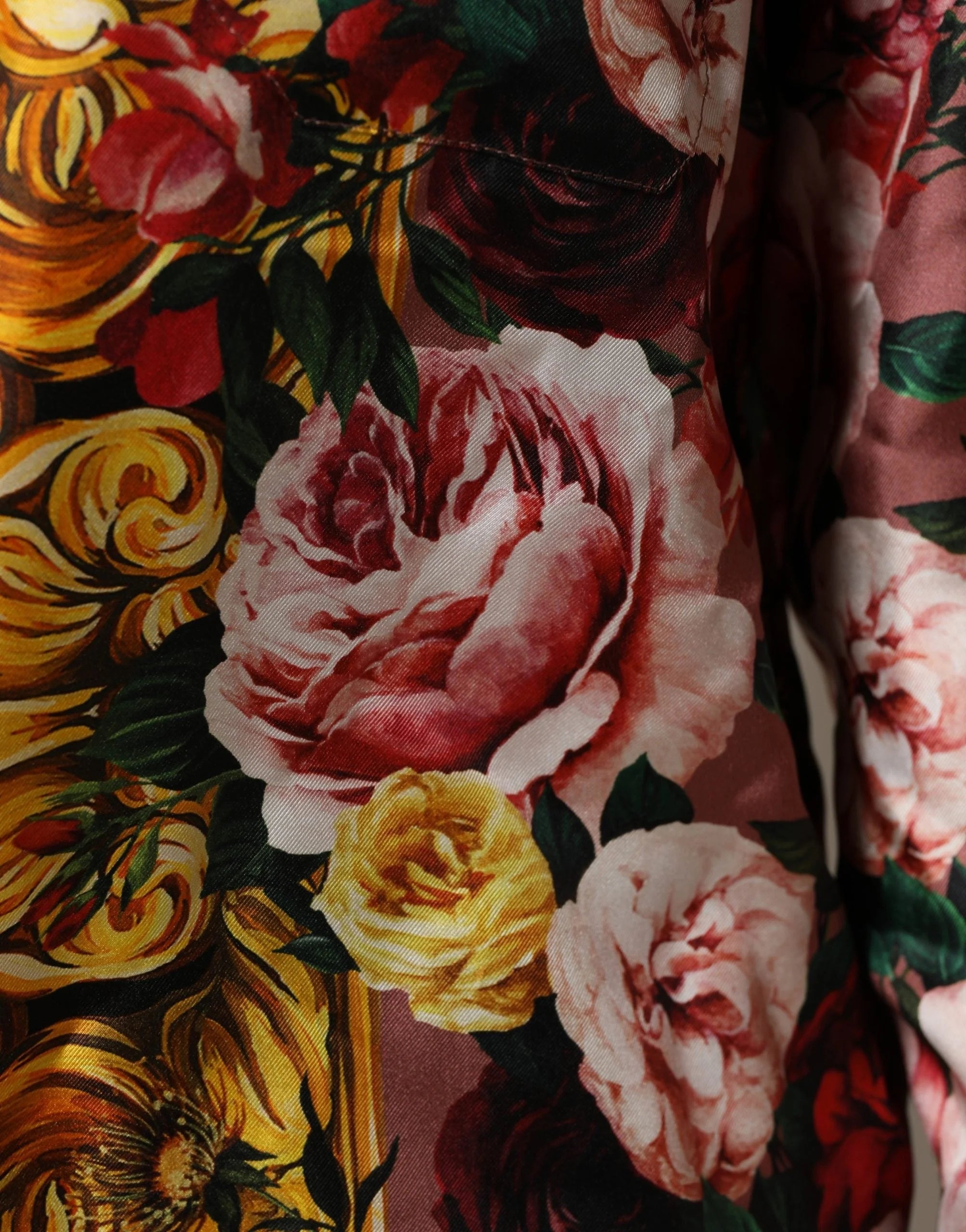 Dolce & Gabbana Multicolor Floral Long Sleeves Button Down Shirt Top - IT40|S