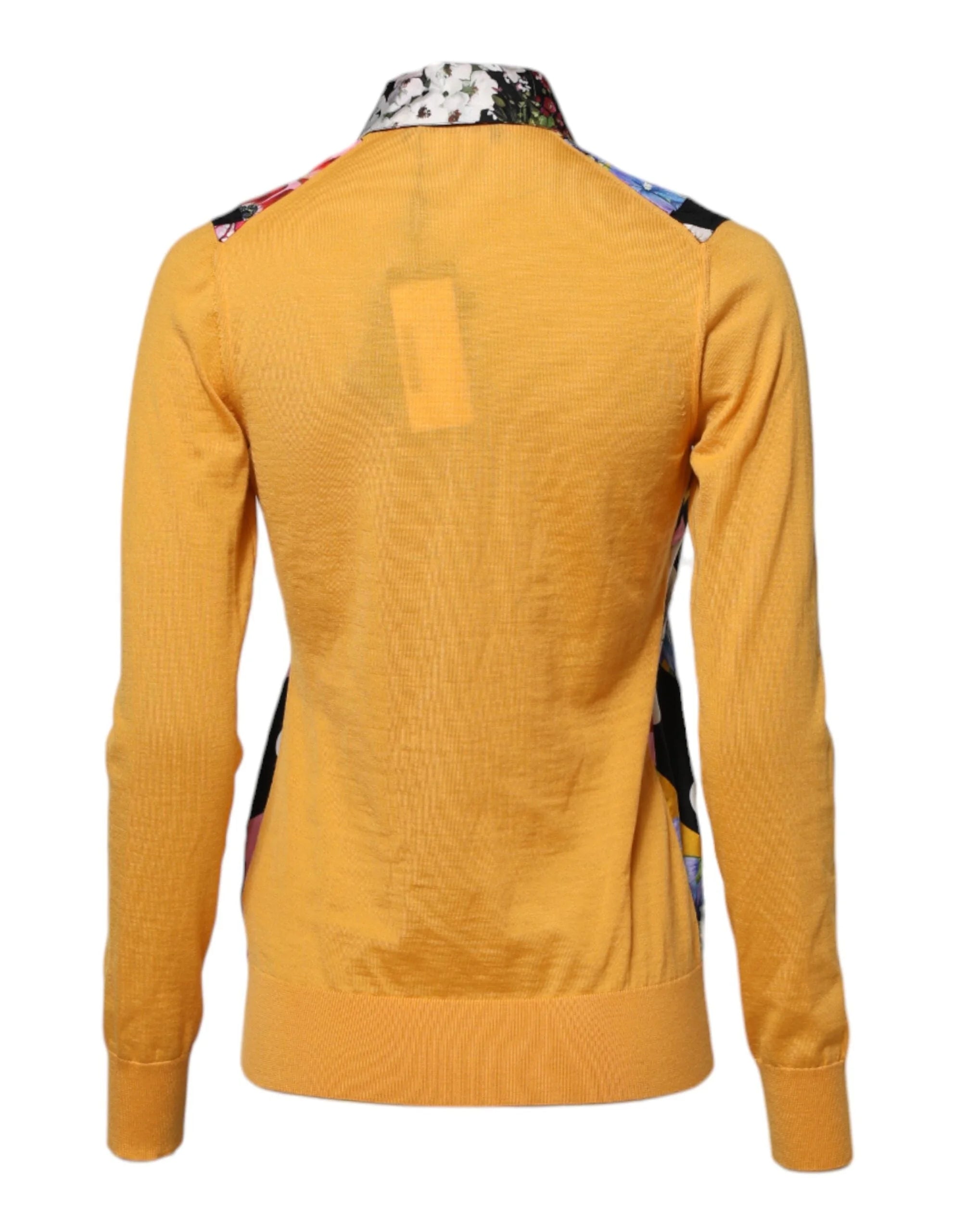 Dolce & Gabbana Multicolor Floral Long Sleeves Polo Top - IT36|XXS - Polos