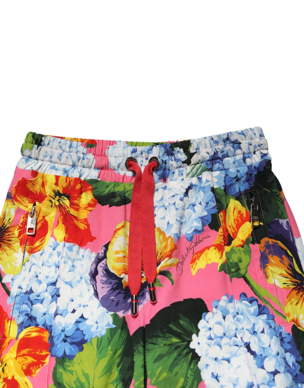 Dolce & Gabbana Multicolor Floral Mid Waist Jogger Pants - IT36|XXS