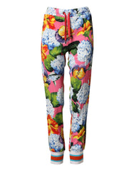 Dolce & Gabbana Multicolor Floral Mid Waist Jogger Pants - IT36|XXS
