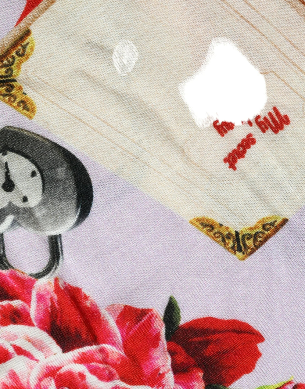 Dolce & Gabbana Multicolor Floral Padlock Butterfly Tank Top - IT38 | XS - Tank Tops