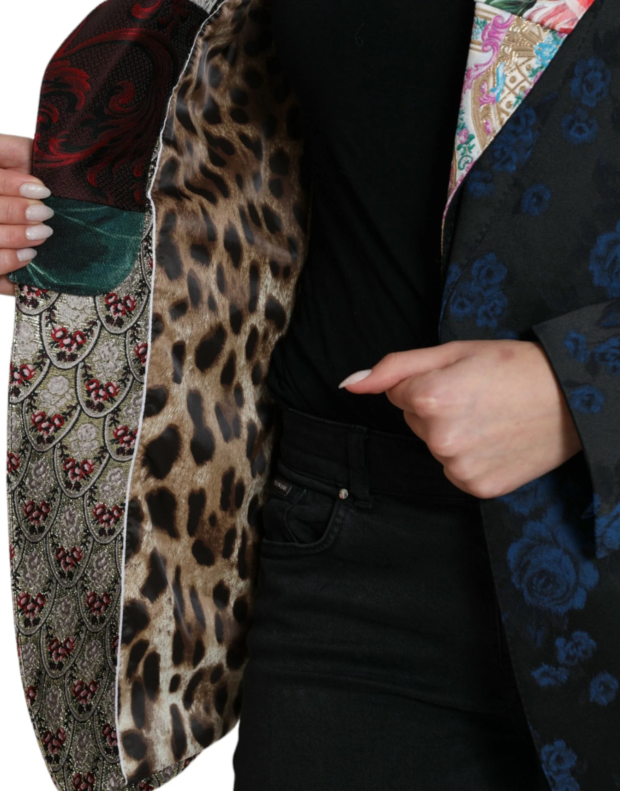 Dolce & Gabbana Multicolor Floral Patchwork Jacquard Jacket - IT40|S - Sport Jackets