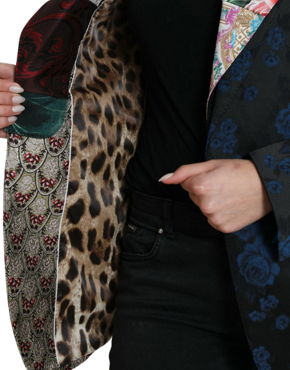 Dolce & Gabbana Multicolor Floral Patchwork Jacquard Jacket - IT40|S - Sport Jackets