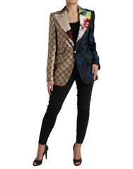 Dolce & Gabbana Multicolor Floral Patchwork Jacquard Jacket - IT40|S - Sport Jackets