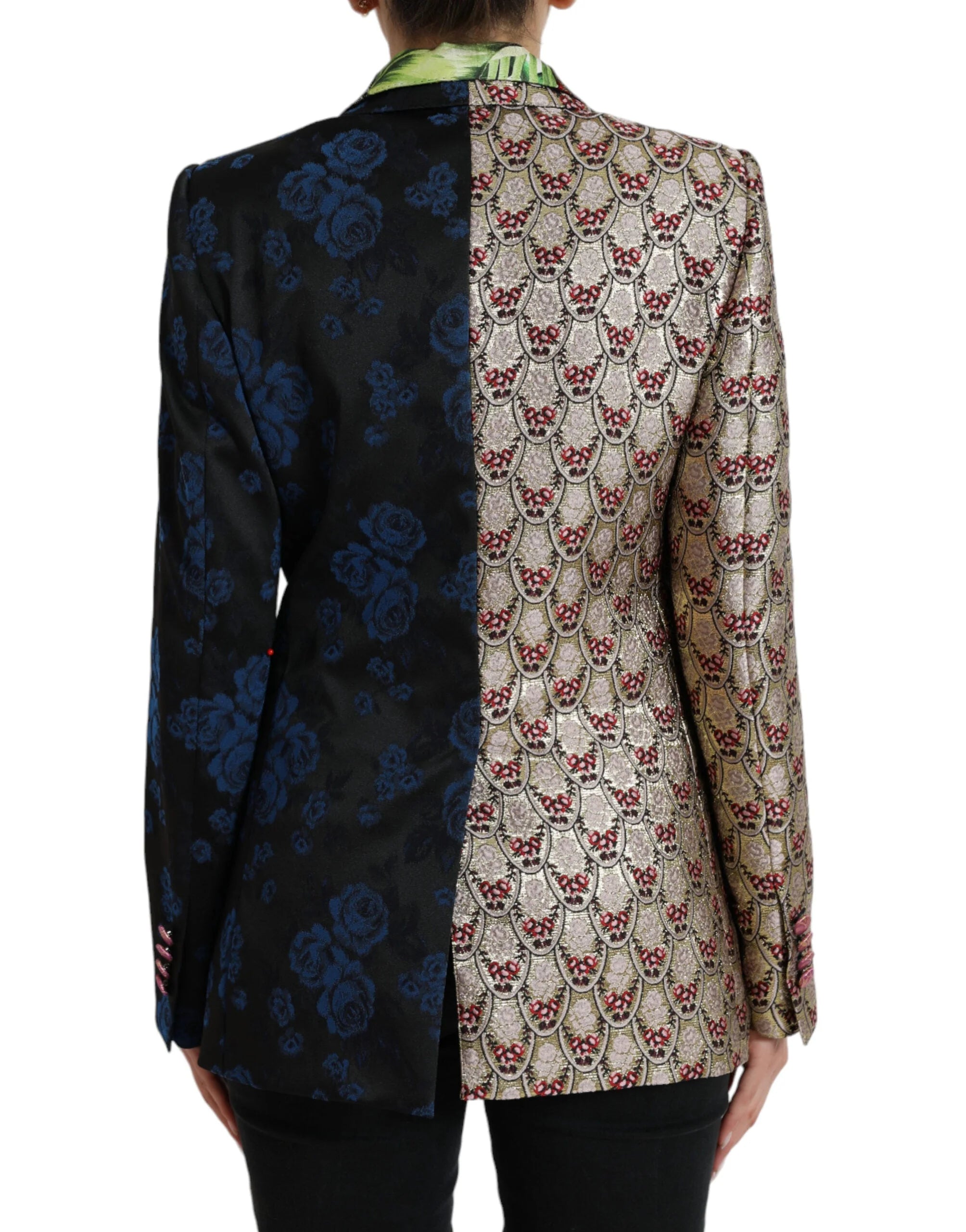 Dolce & Gabbana Multicolor Floral Patchwork Jacquard Jacket - IT40|S - Sport Jackets