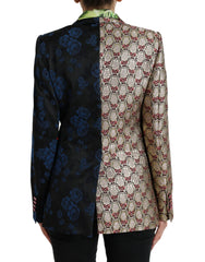 Dolce & Gabbana Multicolor Floral Patchwork Jacquard Jacket - IT40|S - Sport Jackets