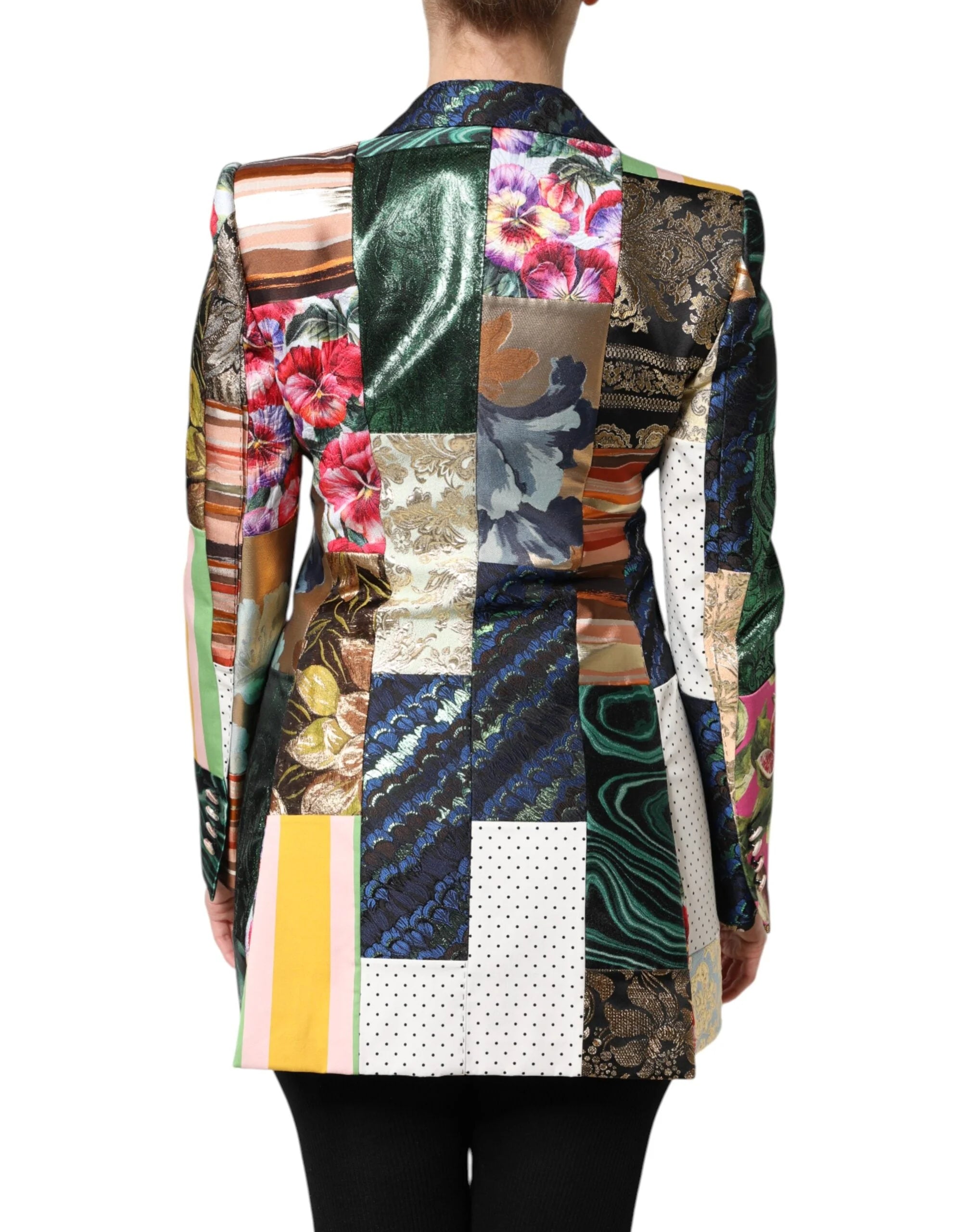 Dolce & Gabbana Multicolor Floral Patchwork Jacquard Jacket - Sport Jackets