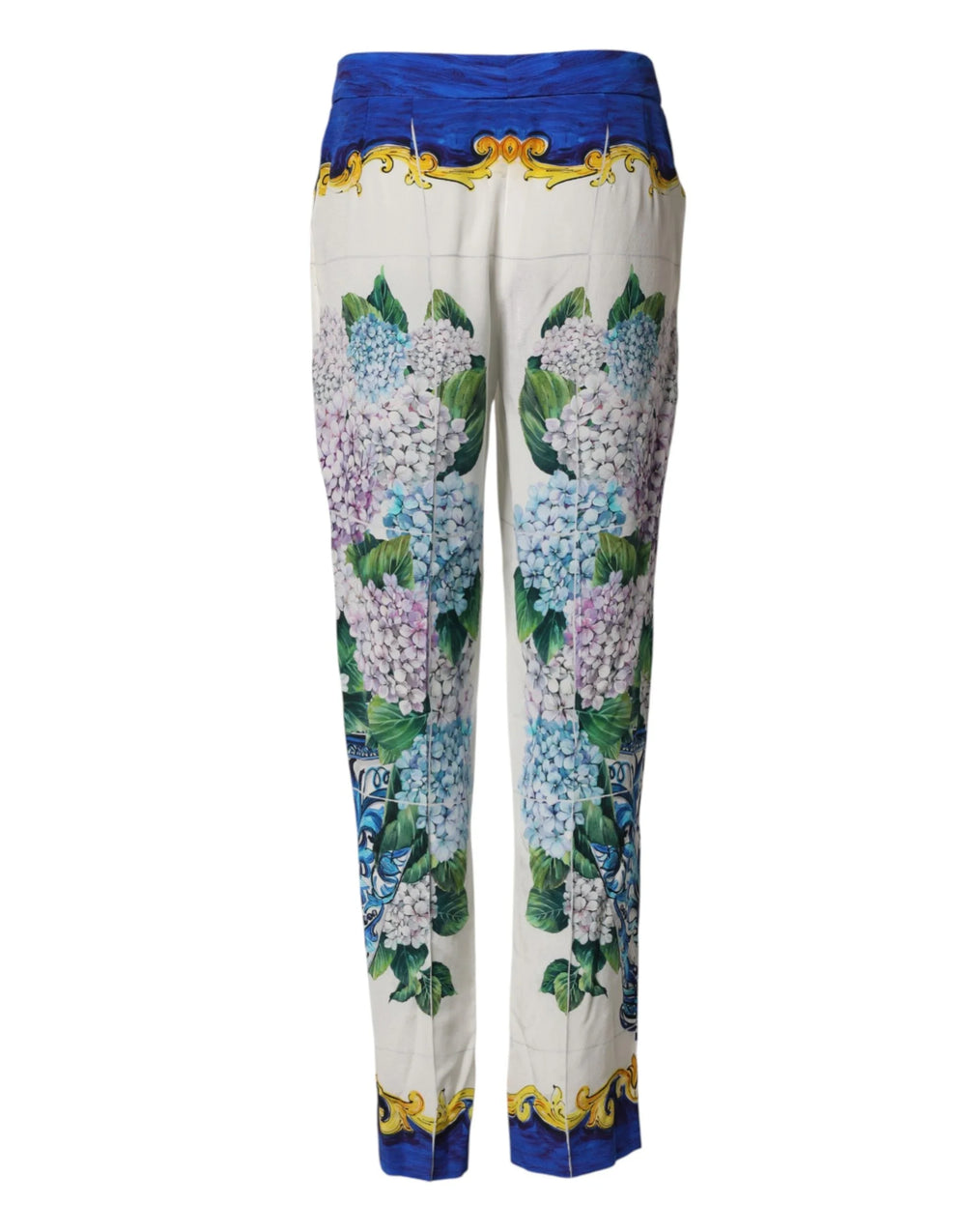 Dolce & Gabbana Multicolor Floral Pattern Straight Leg Pants - IT40|S