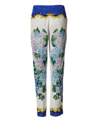 Dolce & Gabbana Multicolor Floral Pattern Straight Leg Pants - IT40|S