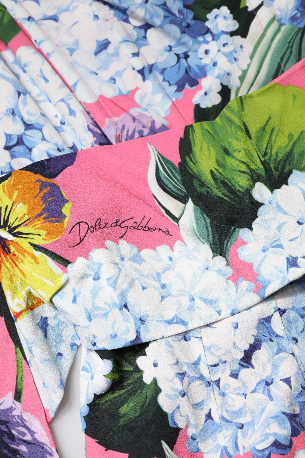 Dolce & Gabbana Multicolor Floral Pleated Sheath Midi Dress - IT48|XXL - Dresses