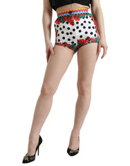 Dolce & Gabbana Multicolor Floral Polka Dot Hot Pants Shorts - IT40|S - Short Trousers