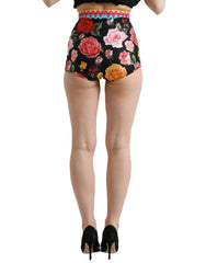 Dolce & Gabbana Multicolor Floral Polka Dot Hot Pants Shorts - IT40|S - Short Trousers