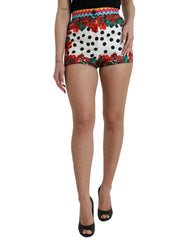 Dolce & Gabbana Multicolor Floral Polka Dot Hot Pants Shorts - Short Trousers