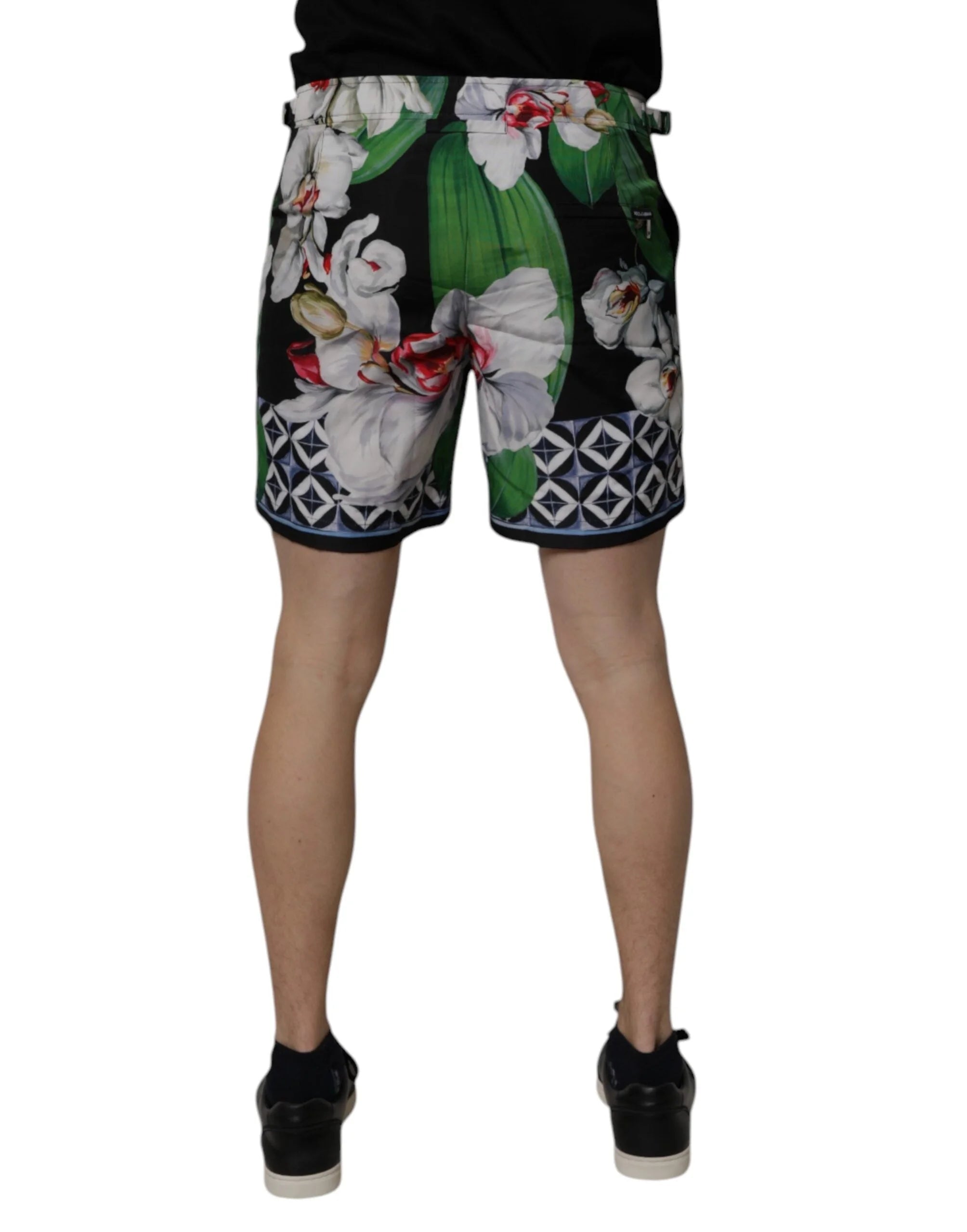 Dolce & Gabbana Multicolor Floral Polyester Men Bermuda Shorts - IT48 | M
