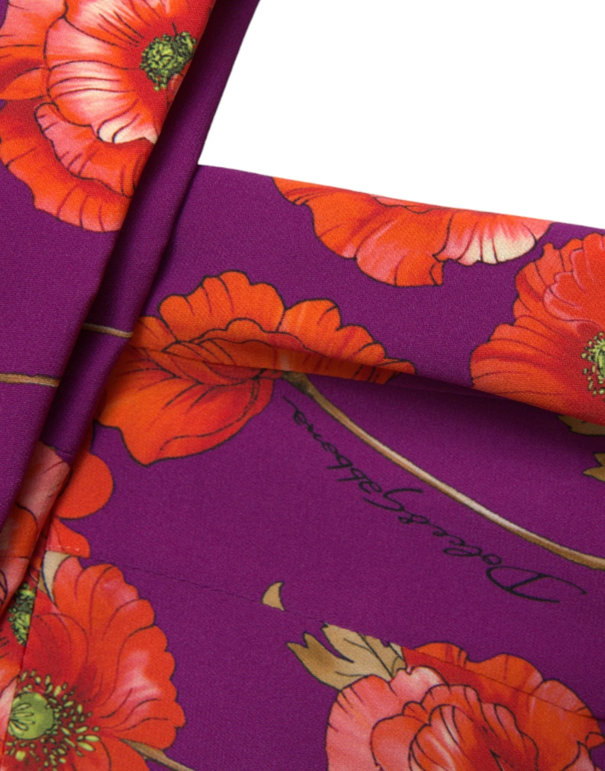 Dolce & Gabbana Multicolor Floral Poppy Print Sheath Dress - Dresses