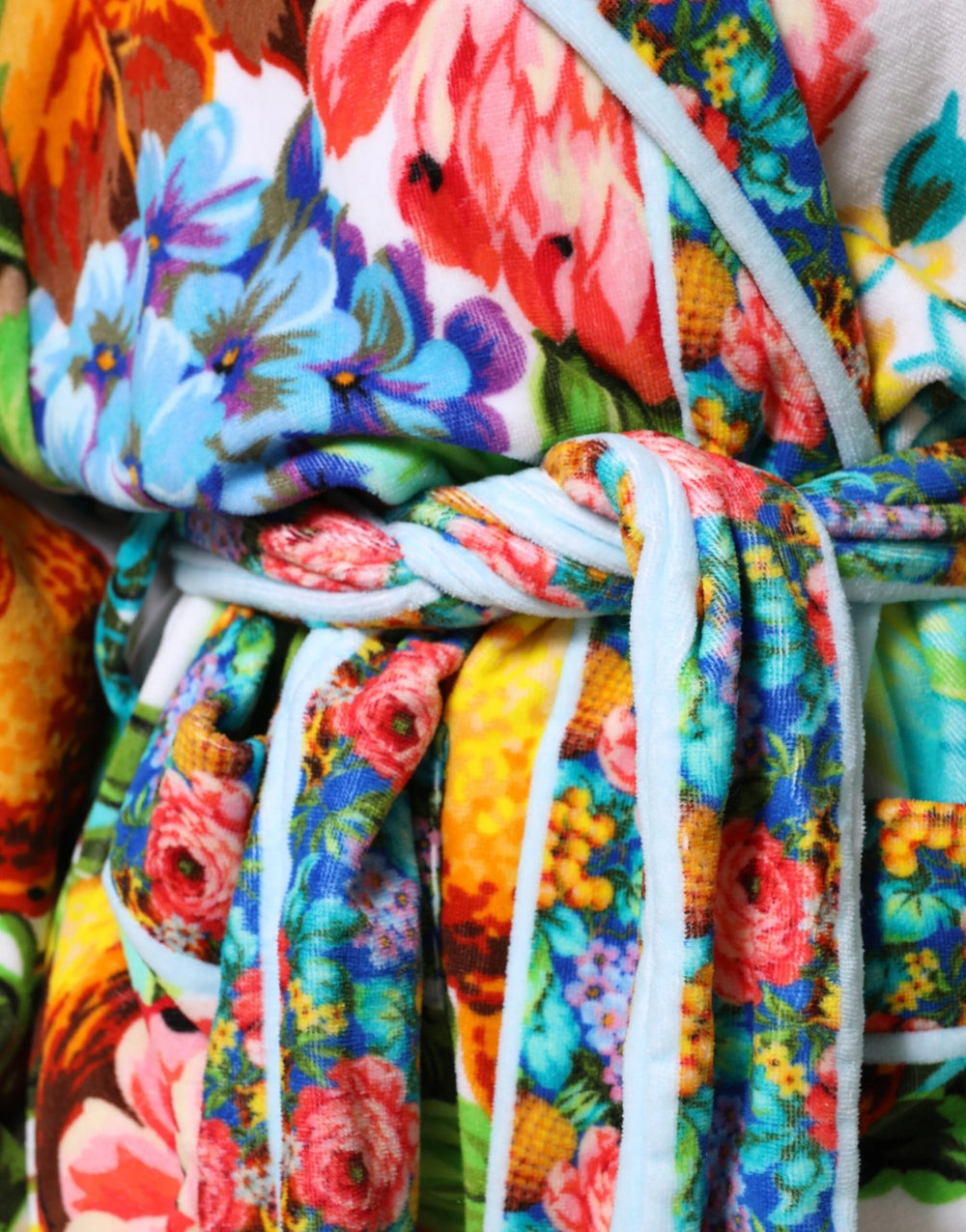 Dolce & Gabbana Multicolor Floral Print Belted Bathrobe Coat Jacket - IT42|M - Wrap Coats