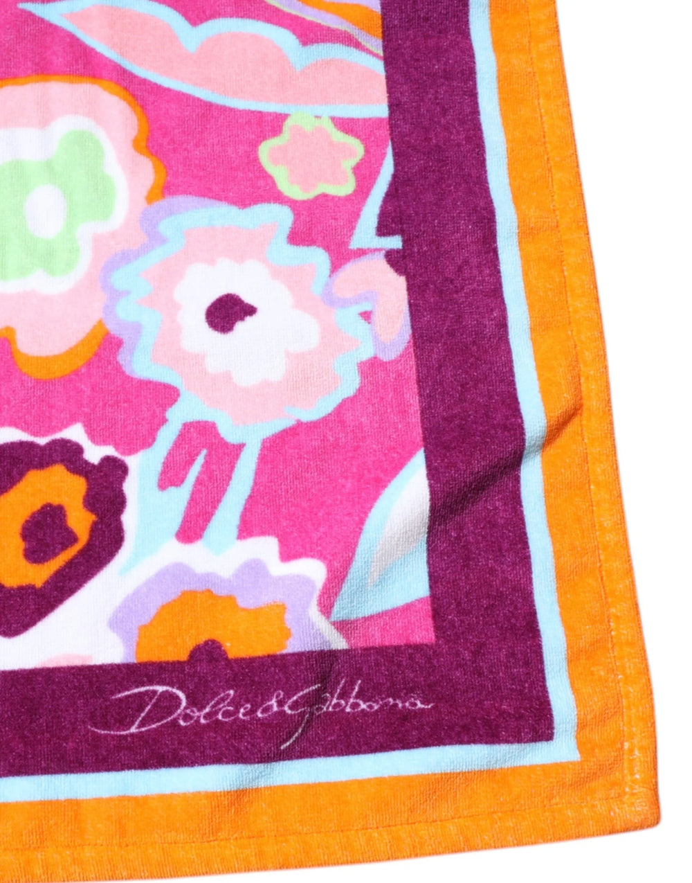 Dolce & Gabbana Multicolor Floral Print Cotton Beach Towel - Beach Towels